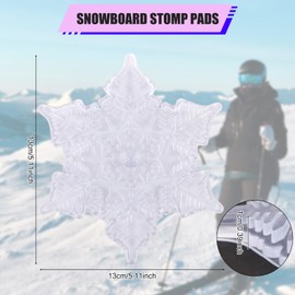 2pcs Snowflake Stomp Pads, 3D Anti-Slip Snowboard Stomp Pads Snowboard Grip Pad Snowboarding Spike Stomp Pad Snowboard Step Pad for Providing Extra Grip