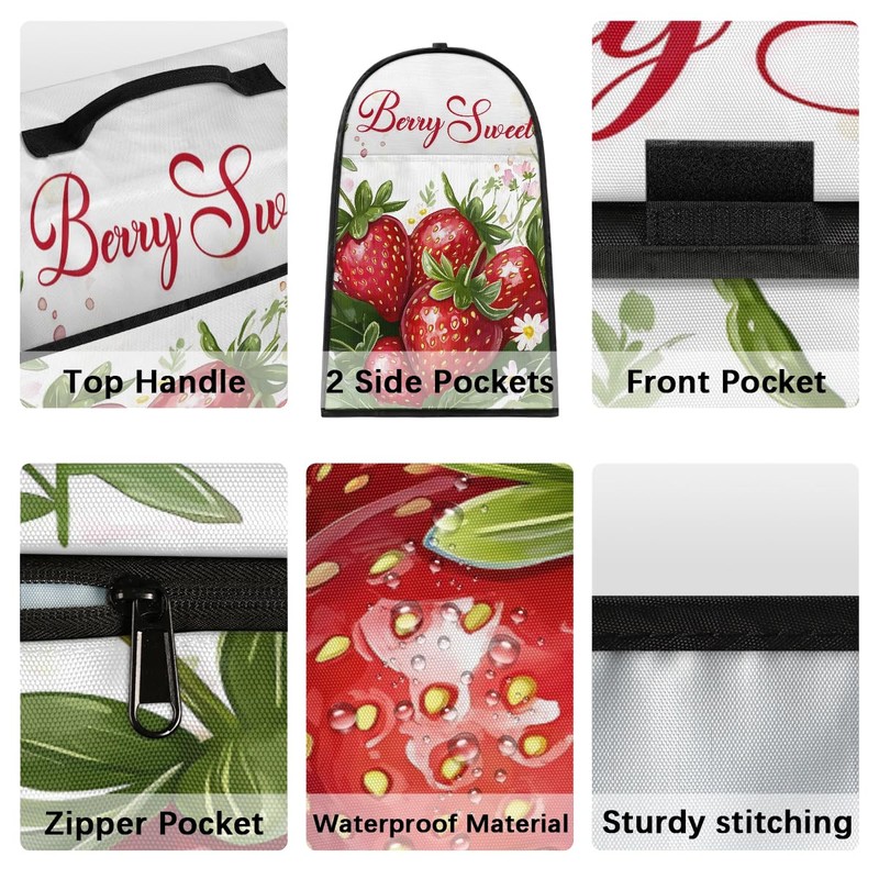 Stand Mixer Cover for Stand Mixer 6-8 Quarts Strawberry Red