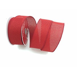 Celebrate It RED color Wired Edge Ribbon, 1.5 in x 25 ft, Red