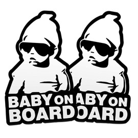 Baby On board Sticker for Car, Baby On Board Sign, Baby In Car Sticker Sign, Kids On Board Car Sign, Baby On Board Baby Safety Sign Car Sticker, Funny Safety Caution Decal Sign for Car Window (2Pcs)