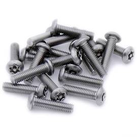 M4 (4mm x 12mm) TX Security Socket Button Machine Screw (Bolt) - Stainless Steel (A2) (Pack of 20)