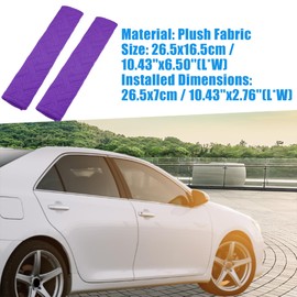 A ABSOPRO Seat Belt Protector Pads Shoulder Strap Universal Purple (Set of 2)