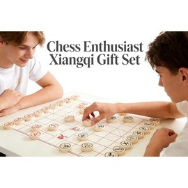 MAGIKON Ajedrez chino, Xiangqi de plástico duro, 1-1/5 pulgadas de diámetro, 2 jugadores