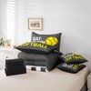 Feelyou Softball Comforter Set with Sheets Queen Size Grey Sports