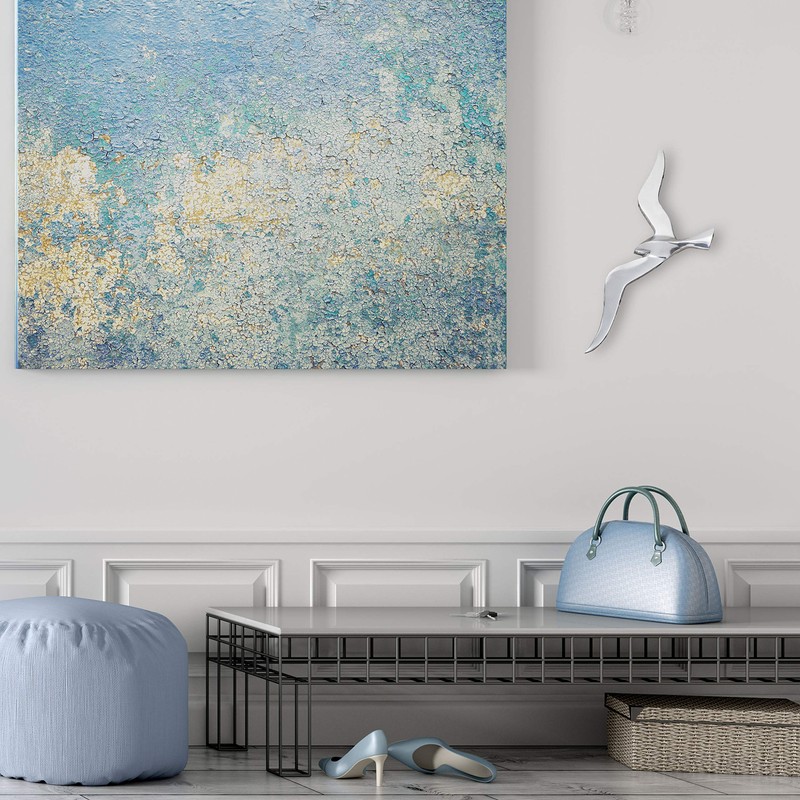 WHOLE HOUSE WORLDS Flying Seagull Wall Sculpture Hand Made of