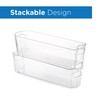 Set Of 8 Refrigerator Pantry Organizer Bins - Clear Food