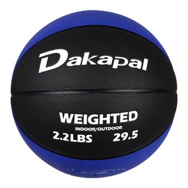Dakapal Weighted Training Basketball-PU Material Weighted Exercise Ball for Strength Training. for Improving Ball Handling Dribbling Passing and Rebounding Skill（2.2LBS）