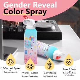 Previvo Gender Reveal Fire Extinguisher Set - 2 Pcs Pink Gender Reveal Smoke Spray -