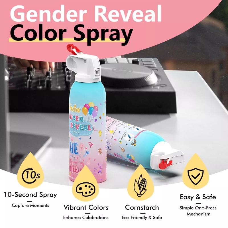 Previvo Gender Reveal Fire Extinguisher Set - 2 Pcs Pink