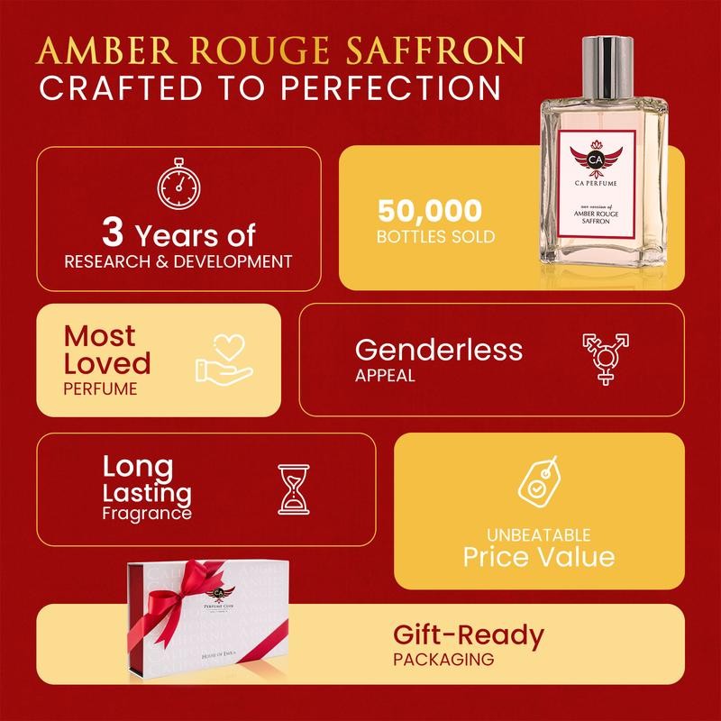 CA Perfume Amber Rouge Saffron Eau De Perfume Unisex Perfume