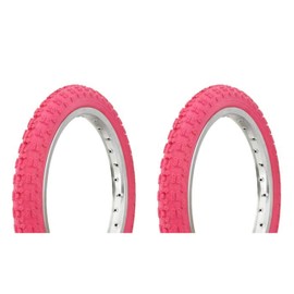 Tire Set. 2 Tires. Two Tires Duro 16" x 2.125" Pink/Pink Side Wall HF-143G. Bicycle Tires, Bike Tires, Kids Bike Tires, lowrider Bike Tires, BMX Bike Tires