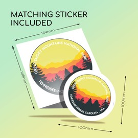 1 x Greeting Card & 10 cm Round Sticker Set - Tennessee-North Carolina USA Park - Birthday Thank You Friend Lover Fan Mum Dad Kids #59436