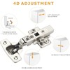 Furniware 6 Pieces Cabinet Hinges with Soft Close Cabinet Hinge