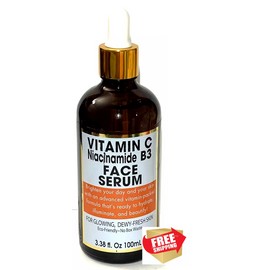 SPA Cosmetics Vitamin C Niacinamide B3 Face Serum for Glowing, Dewy-Fresh Skin 3.38 fl oz