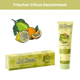 Dr. Bauer's Fruits of Love Citrus Island Toothpaste, Toothpaste in Sustainable 90 ml Tube and Packaging, with Great Flavours, Pack of 2 (2 x 90 ml)