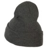 e4Hats.com Big Yellow Eyes Embroidered Long Beanie - Dk Grey
