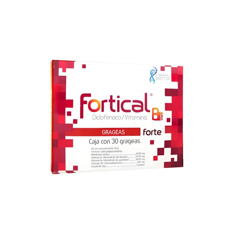 Fortical Forte C/30 Tab Diclofenaco/vitamina B1-b6-b12 Sabor Sin Sabor
