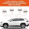 ACLONG Wind Deflector Clips, 20 PCS in Channel Rain Guards
