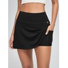 ODODOS Womens's High Waist Tennis Skirts Cloud Feeling Built-in Shorts