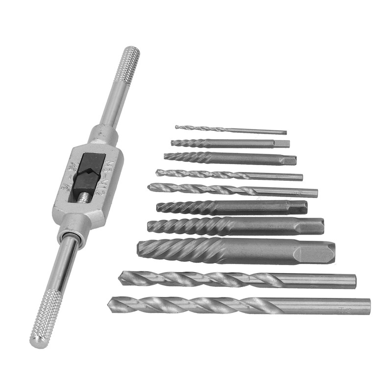 11Pcs Headless Screw Extractor Set Woodwork Easy Out Damaged Drill