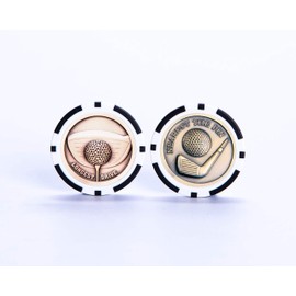 Poker Chip Golf Ball Marker | Society Golf Prize | Nearest the Pin & Longest Drive | Father & Son Challenges | Small Golf Gift (4 x Nearest Pin 1 x Longest Drive) | Gift For Golfers