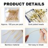 TopHomer 200 Pcs Cocktail Picks, Bamboo Fruit Sticks Multiuse Food