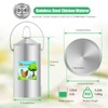 Automatic Chicken Waterer 4L/1.0Gal, 304 Food Grade Stainless Steel Heavy
