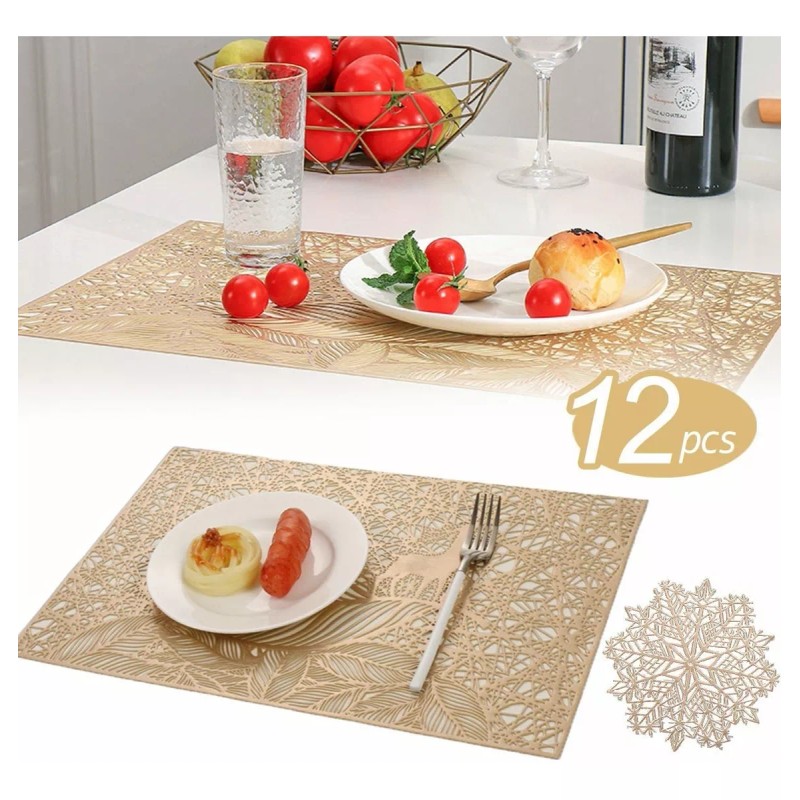 Dolores 6+6 Mantel Individual Antideslizant Posavaso Mesa Decoración