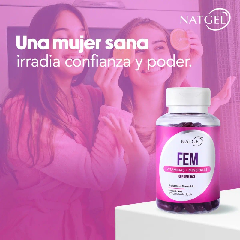 Fem Multivitamínico 120 Softgels Suplemento Integral Mujeres Apoyo Nutricional Completo