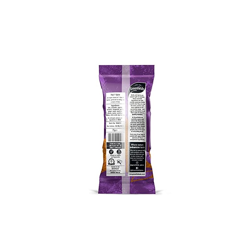 Greenfields Thai Seven Spice 75g, Premium Quality of Seven Spice