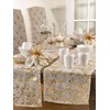 SARO LIFESTYLE Bottega Collection Foil Print Design Table Runner, 15"