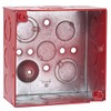 Raco 911-3 Electrical Box, Square, 30.3 Cu In, Red
