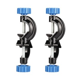 stonylab Pack of 2 Laboratory Cross Clamp, Adjustable Bosshead Clamp Holder, Laboratory Cross Clamps Grip Support Holder, Aluminium Alloy Body, Up to 21 mm Bars for Laboratory Use
