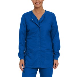 Landau Proflex Tailored Fit 3-Pocket Snap-Front Scrub Jacket for Women 3038 Galaxy 5XL