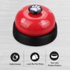 Pet Training Bell, Red and Black, Paw Print Design, Desktop