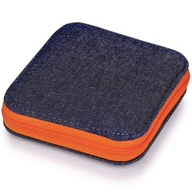 Prym 651244 Nähset Jeans Reißverschluss orange Sewing Kit in Denim Case, edelstahl, One Size