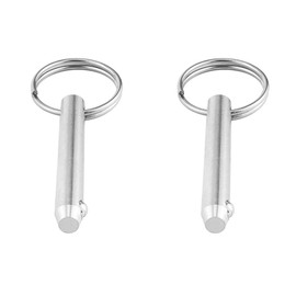 2 Pcs Quick Release Pin, Diameter 5/16"(8mm), Total Length 2.17"(55mm), Effective Length 1.54"(39mm), Full 316 Stainless Steel, Bimini Top Pin, Marine Hardware