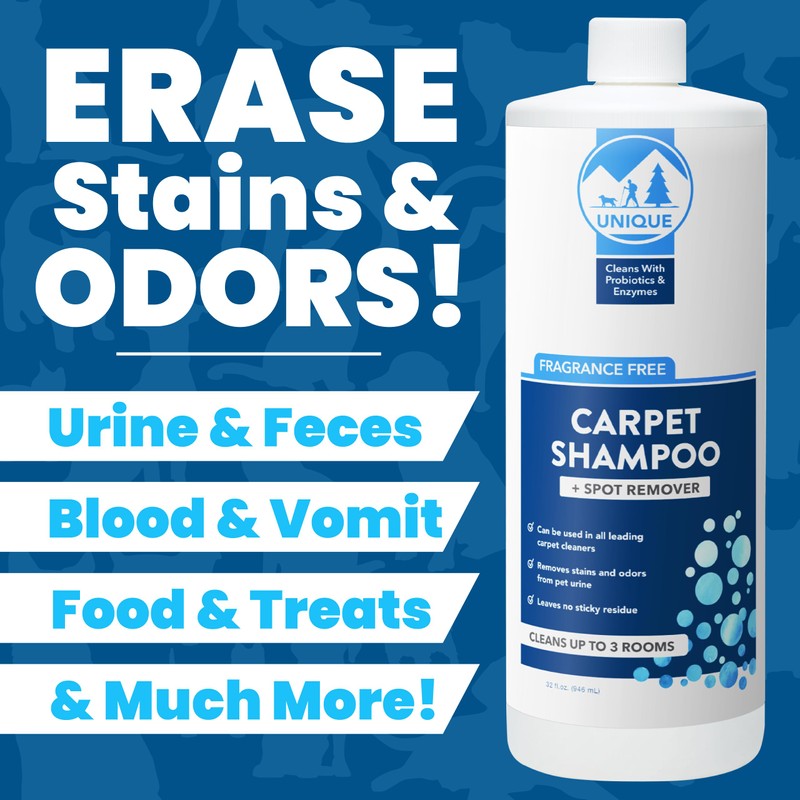 Unique Carpet Shampoo & Stain Remover, 32 oz - Pet