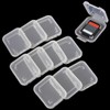 AIMALL 10PCS Transparent SD SDHC Memory Card Holder, Rigid Plastic