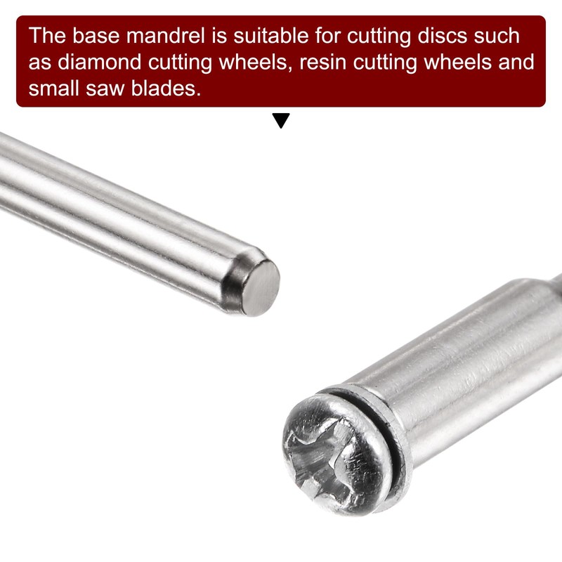 sourcing map 12pcs Cut Off Wheel Screw Mandrel 3mm Shank