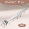 JJUNW 2Pcs Stainless Steel Tea Spoon Measuring Spoon, Silver Long