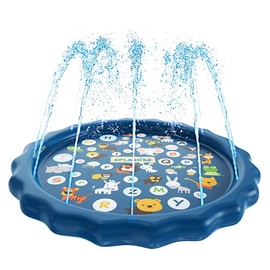 Splash Pad Sprinkler, Doyomtoy Sprinkler Play Mat, Water Toy Play Mat, Summer Water Toy, Sprinkler Pool for Children, Baby, Pets, Summer Toy Play Mat Outdoor, 100 cm