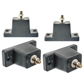 Air Conditioner Bracket Vibration shock absorber, Compressor Foot Mount Vibration Isolator, Condensers Shock Absorbing Rubber Mounting Bracket (4 pack)