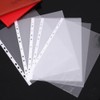 200 Pcs Poly Pockets A4 Folder,Clear Plastic Wallets A4 Punched