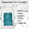 Magnesium Glycinate 5 in1 Complex, High Strength 90 Vegan Caps,