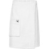 Ladeheid LA40-219 Men's Terry Cloth Sauna Kilt, White (white 1)