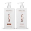 Native Shampoo and Conditioner Set, 16.5 fl oz each (2 pack) - All Hair Type Color & Treated From Fine to Dry Damaged, Sulfate Paraben Silicon and Dye Free - Moisturizing Coconut & Vanilla