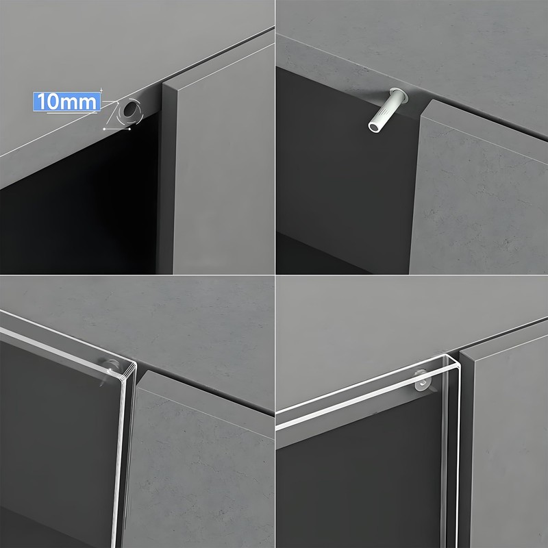 LOOTICH Push to Open Rebound Door Catches for Kitchen Cabinet