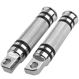 MSMint ハーレー フットペグ フットペダル フットレスト ステップ ツーリング スポーツスター ソフテイル ダイナ CNC アルミ (シルバー)