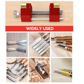 Chisel Sharpening Kit, Honing for Chisels and Planes, Aluminum Alloy Honing 15 to 45 Degree Angle Fixture and Gauge